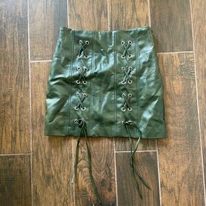 Olive Green Mini Skirt
